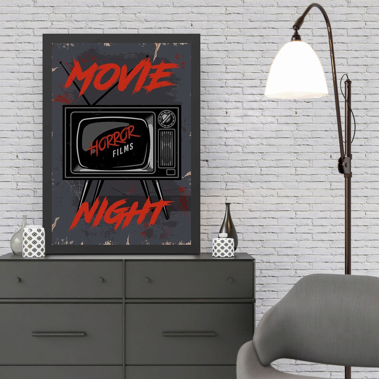 Tablou decorativ, Movie Night 2 (40 x 55), Polistiren, Multicolor - imagine 3